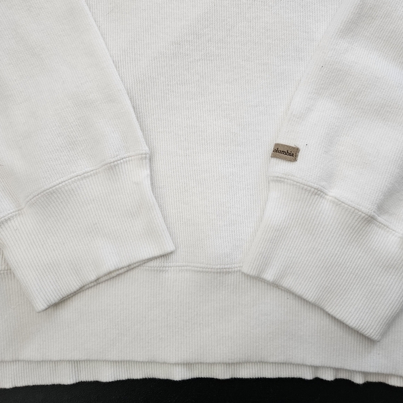 NWT - Cotton Columbia Sportswear Oversize White Half Zip Sweatshirt - L - Picture 2 of 9
